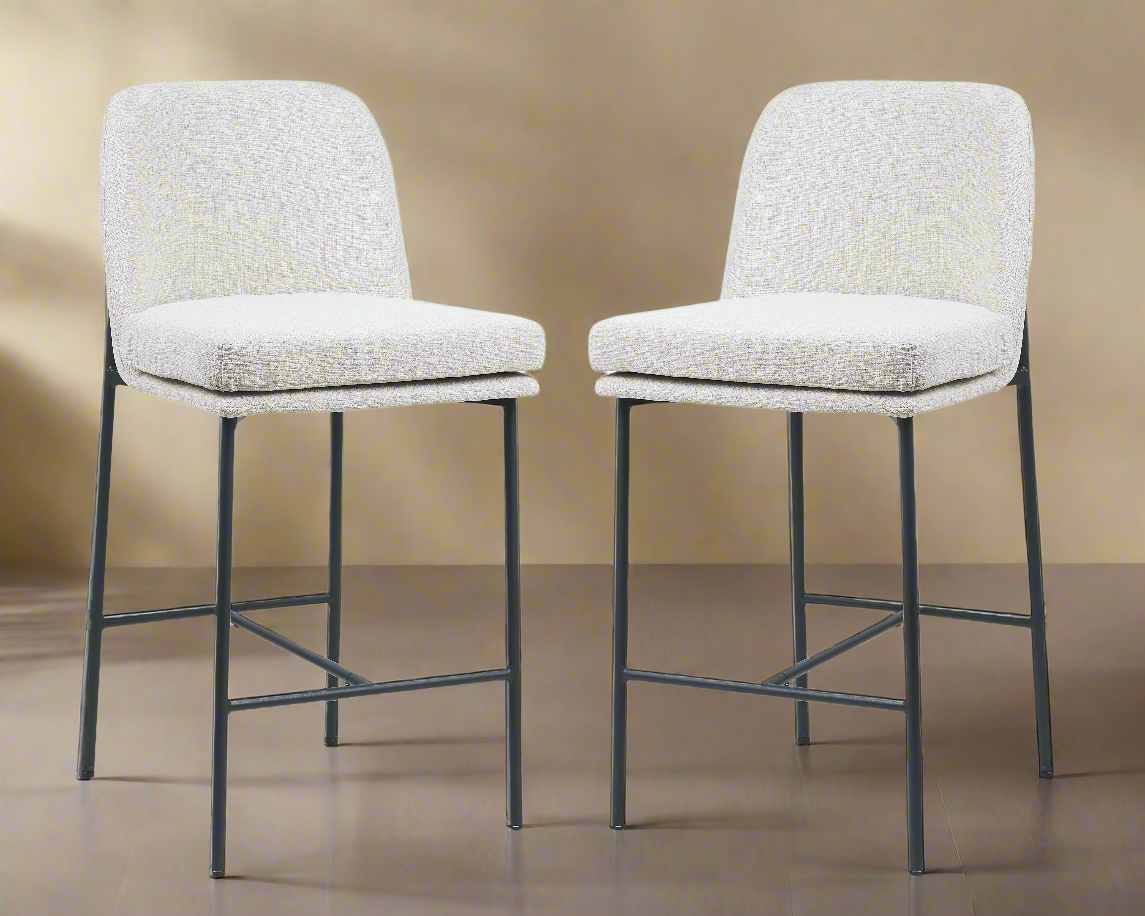 Tamarie Chenille Counter Stool Set Of 2