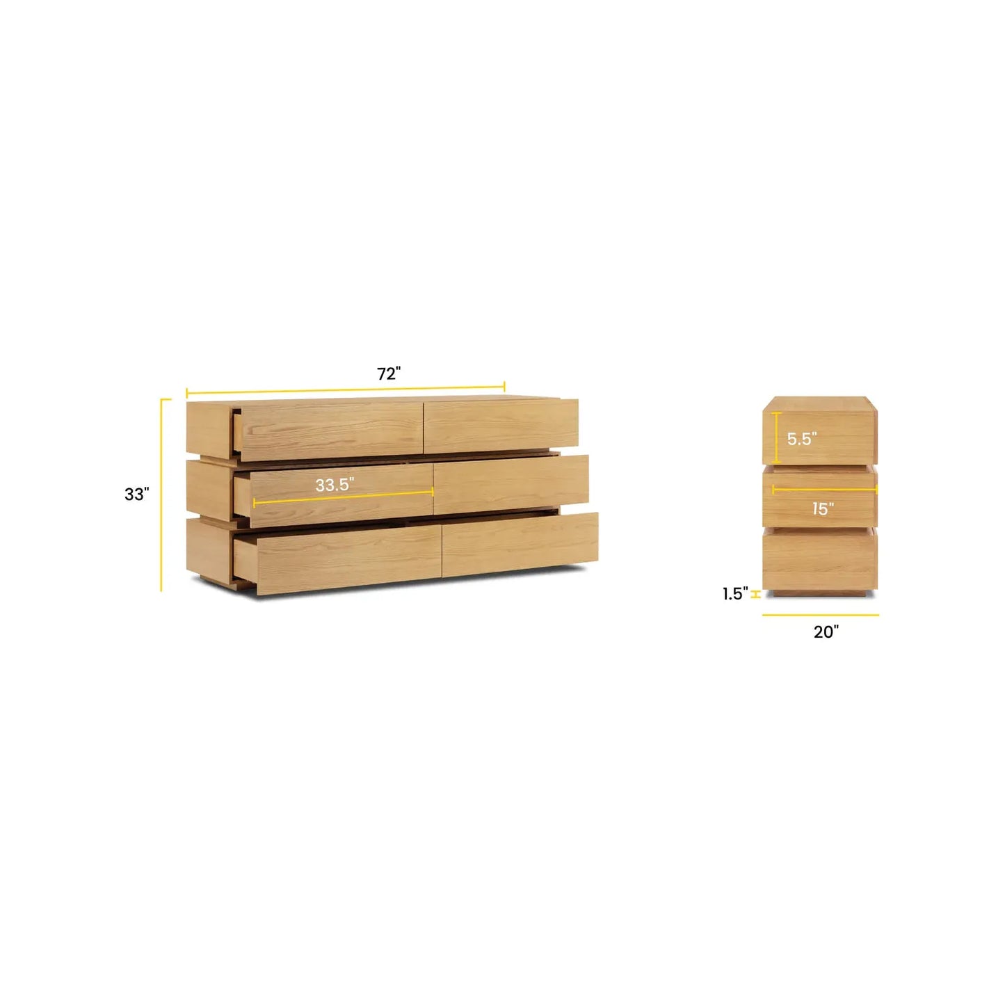 Coca 6 Drawer Dresser
