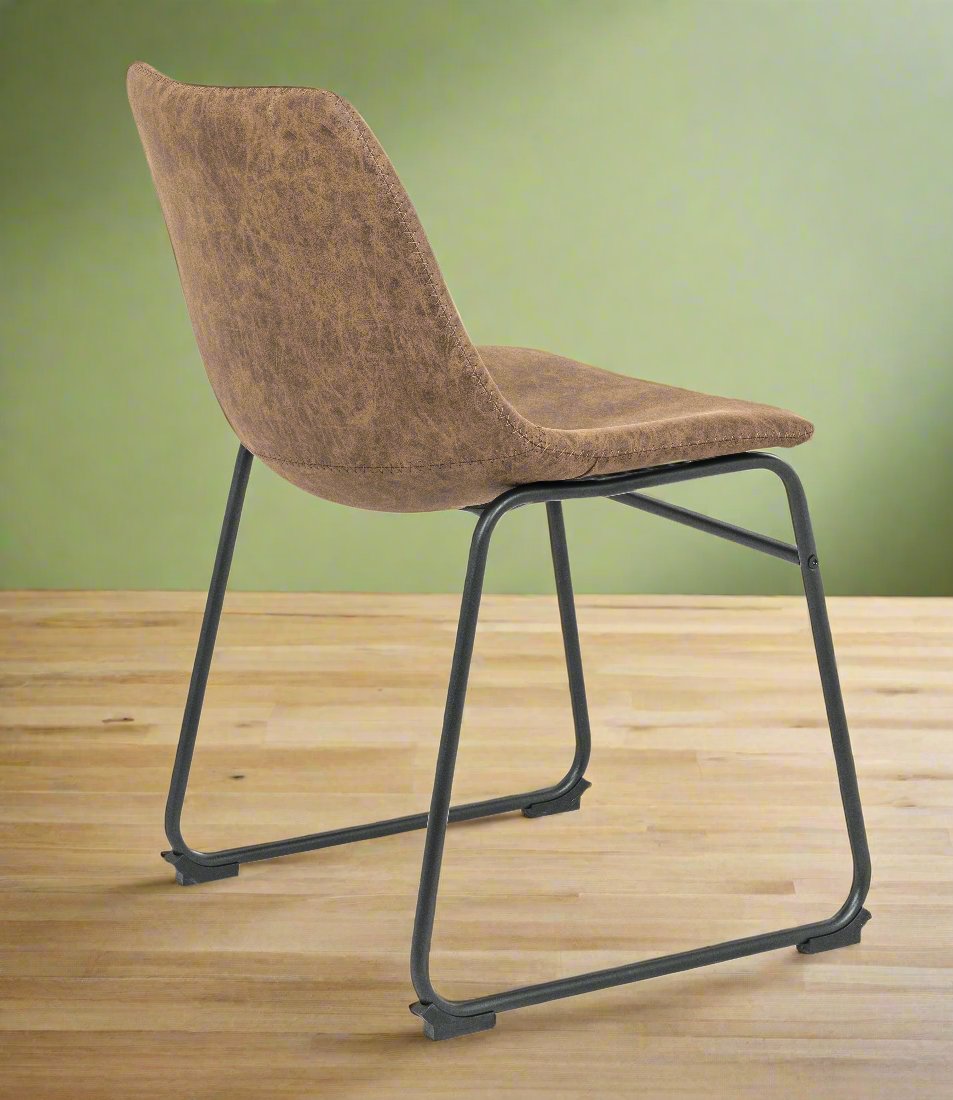Bailey Upholstered Side Chair Brown (Set of 2)