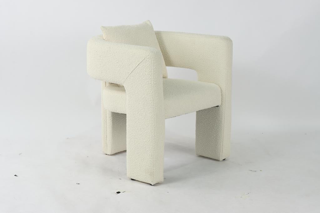 Boro Boucle Upholstered Square Armchair