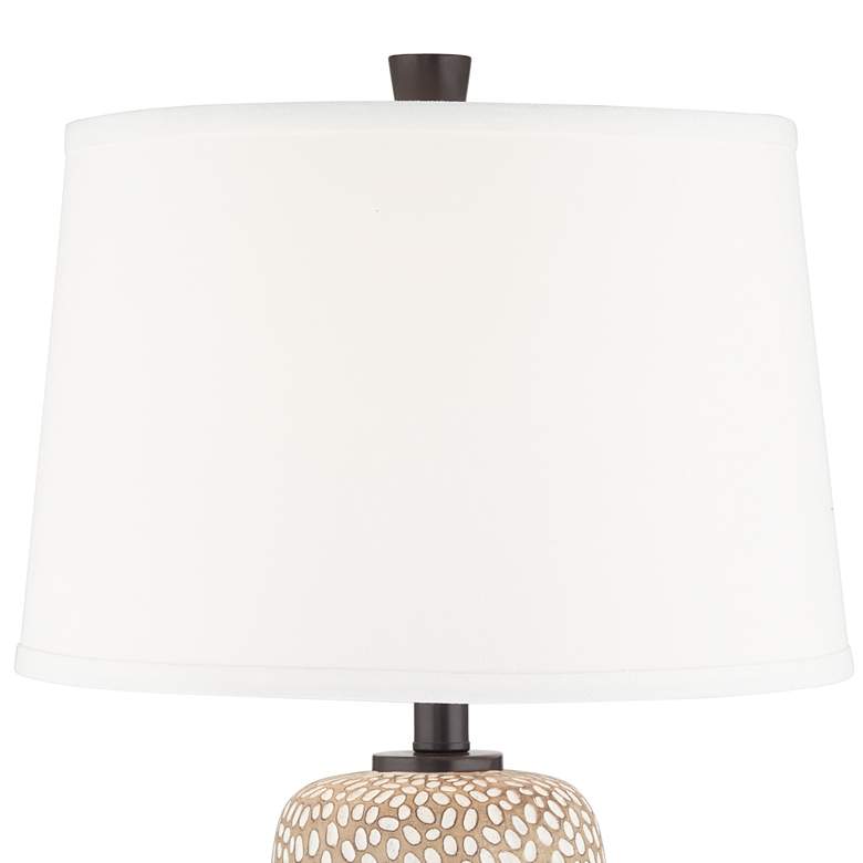 Pebbled Coastal Modern Table Lamps Set of 2