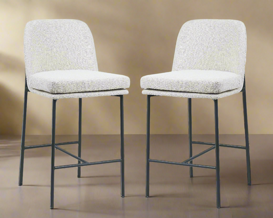 Tamarie Chenille Counter Stool Set Of 2