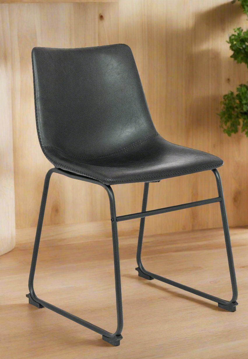 Bailey Upholstered Side Chair Black (Set of 2)