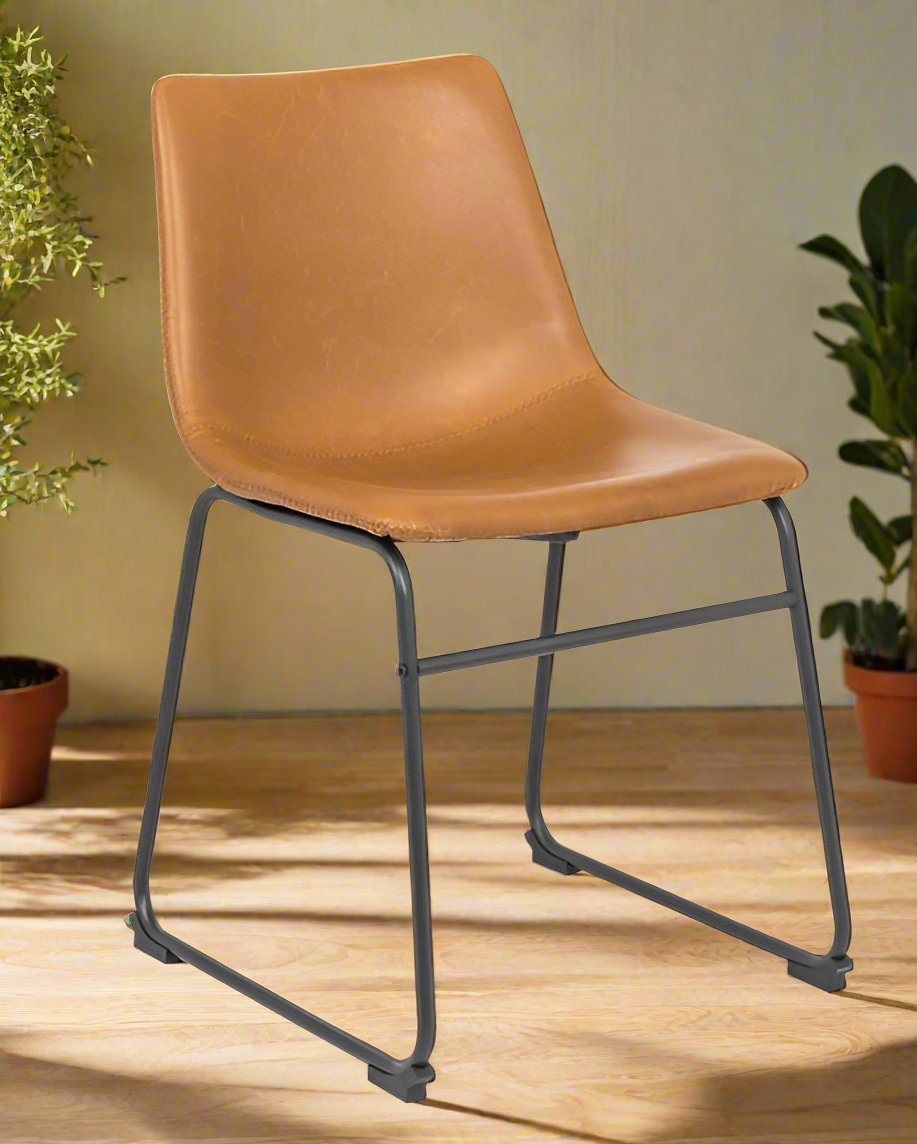 Bailey Upholstered Side Chair Tan (Set of 2)