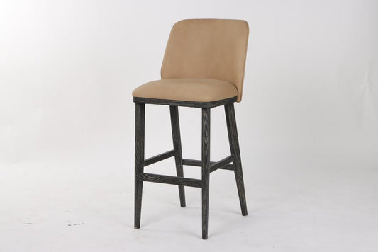 Pepperell CURVED-BACK ARMLESS LEATHER COUNTER STOOL