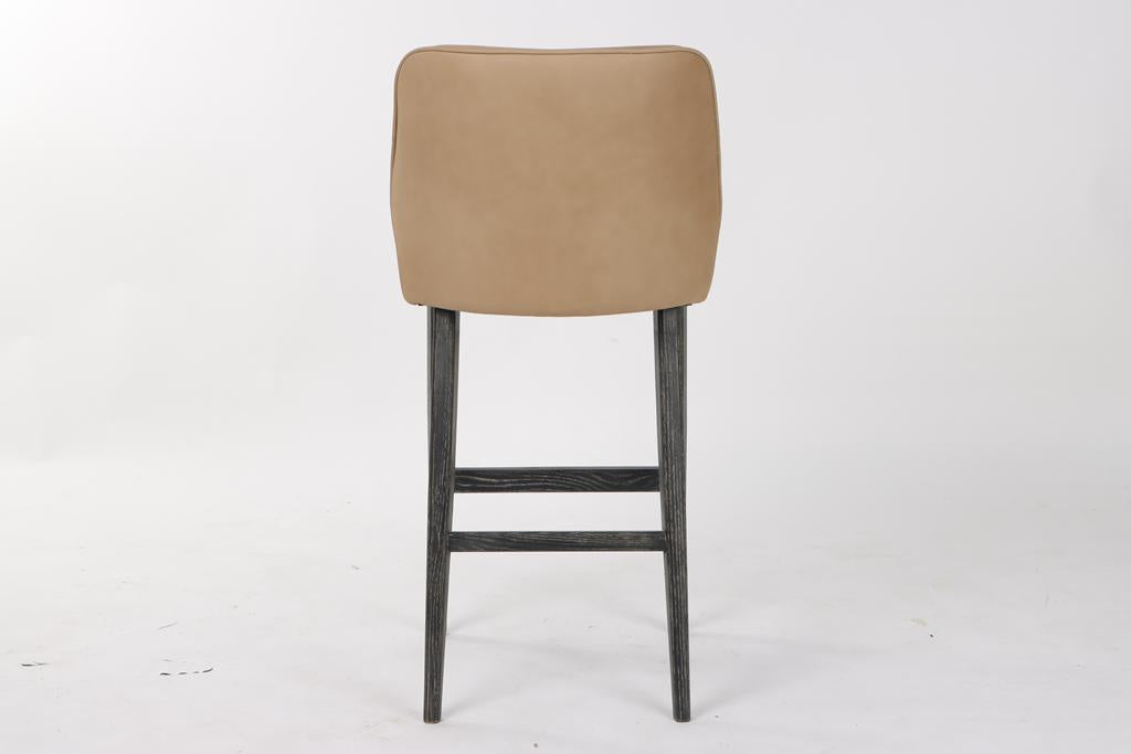 Pepperell CURVED-BACK ARMLESS LEATHER COUNTER STOOL