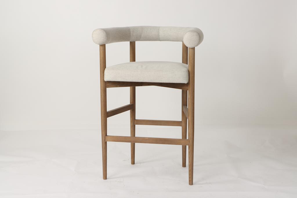 Inuve  Curved Counter Stool Beige