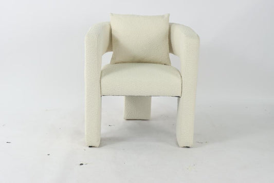 Boro  Boucle Upholstered Square Armchair