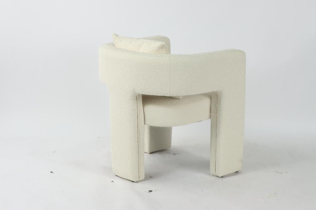 Boro  Boucle Upholstered Square Armchair