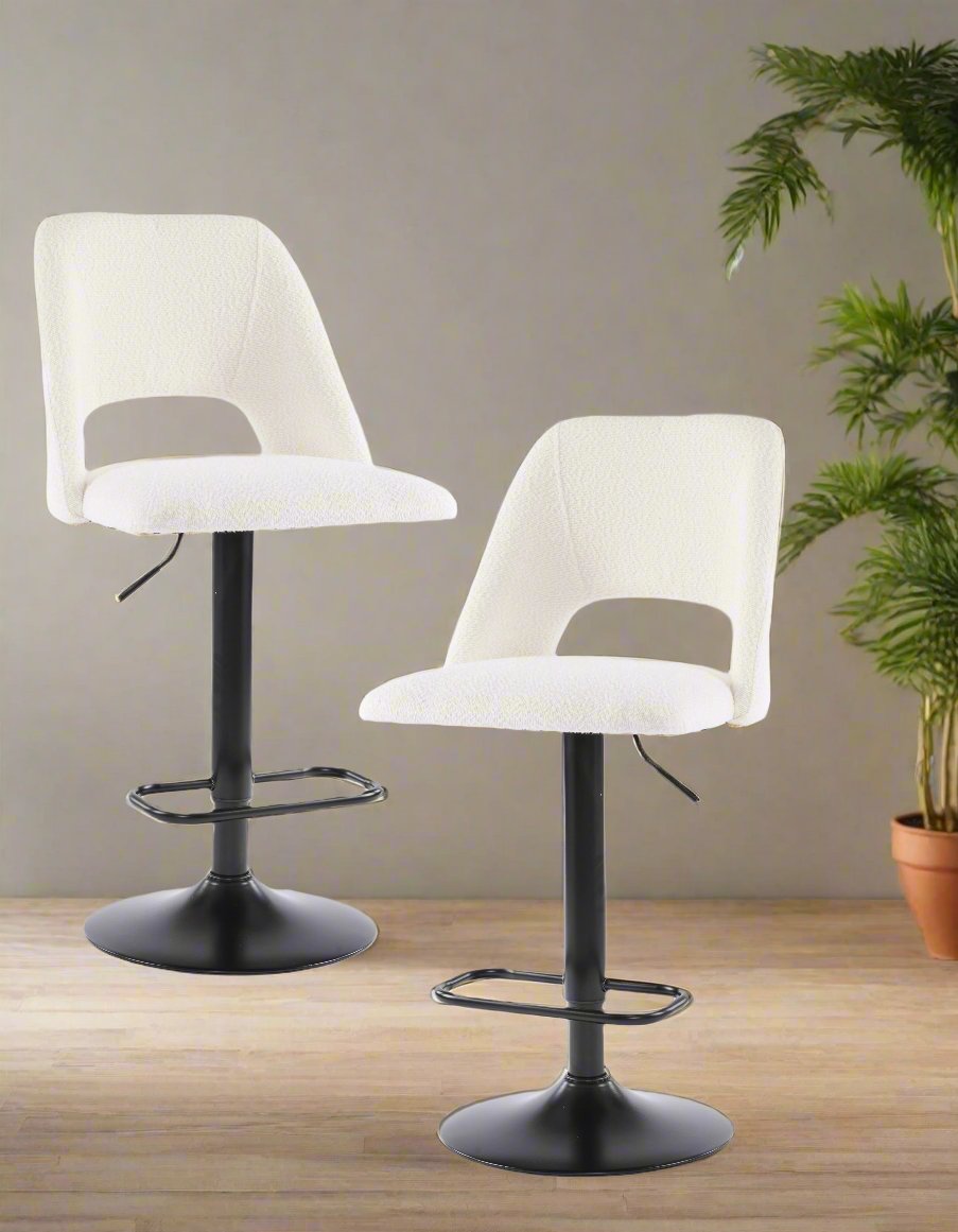 Swivel Adjustable Height Counter And Bar Stool (Set Of 2)