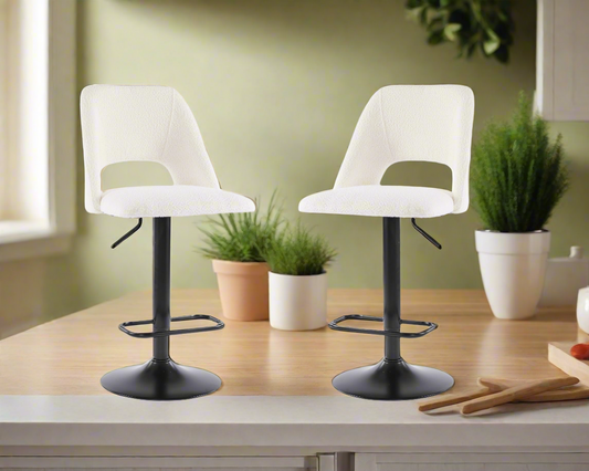 Swivel Adjustable Height Counter And Bar Stool (Set Of 2)