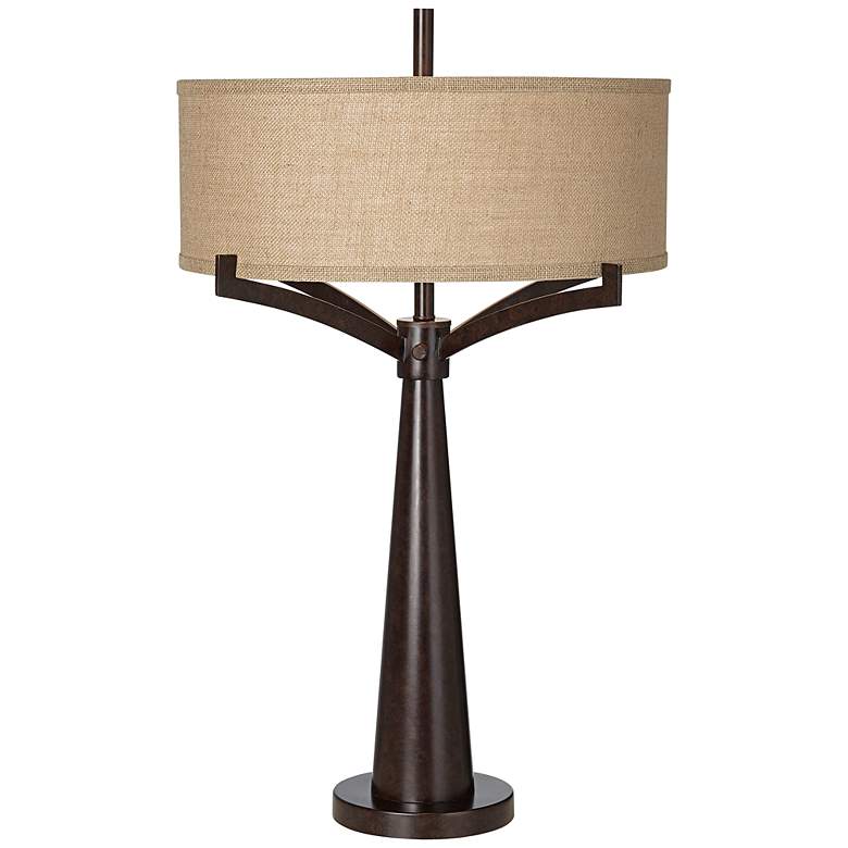 Industrial Bronze 2-Light Table Lamp