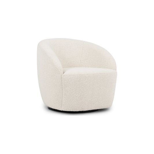 Sheldon Casual Ivory Swivel Accent Chair