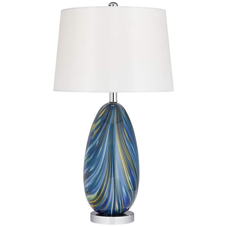 Modern Blue Art Glass Table Lamp